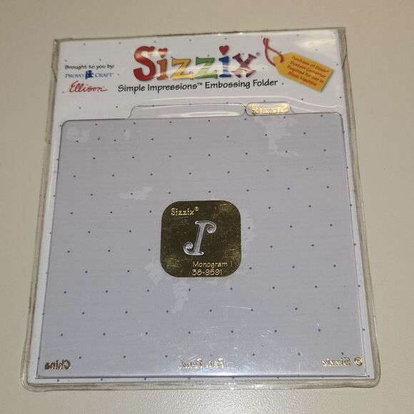 Sizzix Embossing Folder Monogram I - Picture 2 of 2